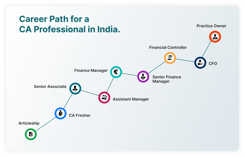 career path for a ca professional in india infographics